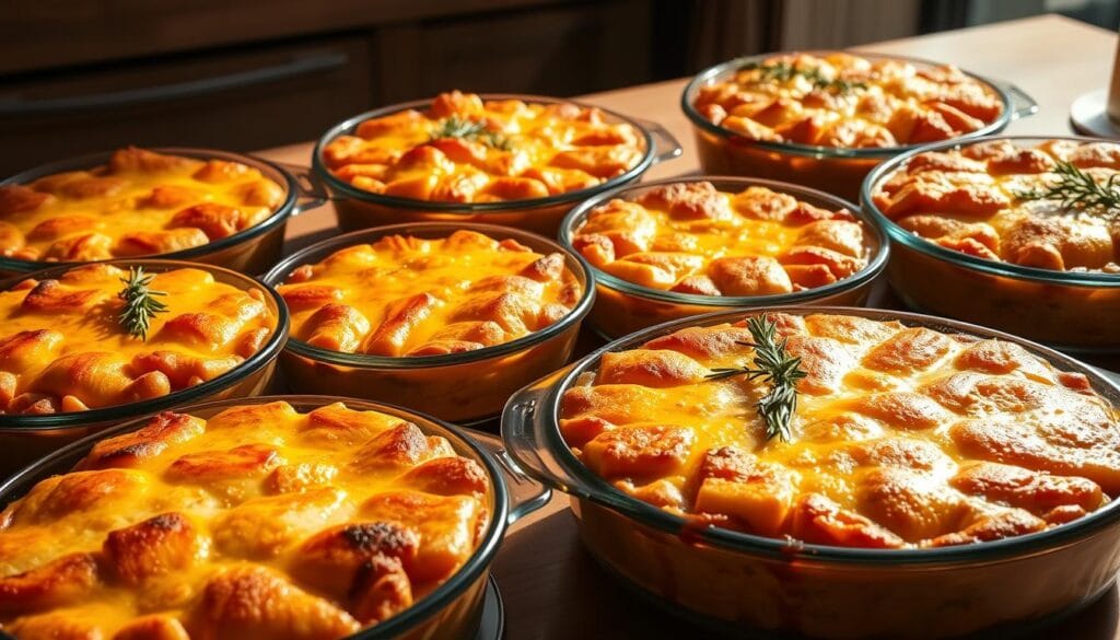 casseroles with turkey meat