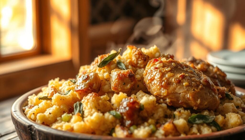 cornbread dressing with chicken