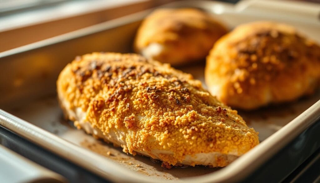 oven baked breaded chicken